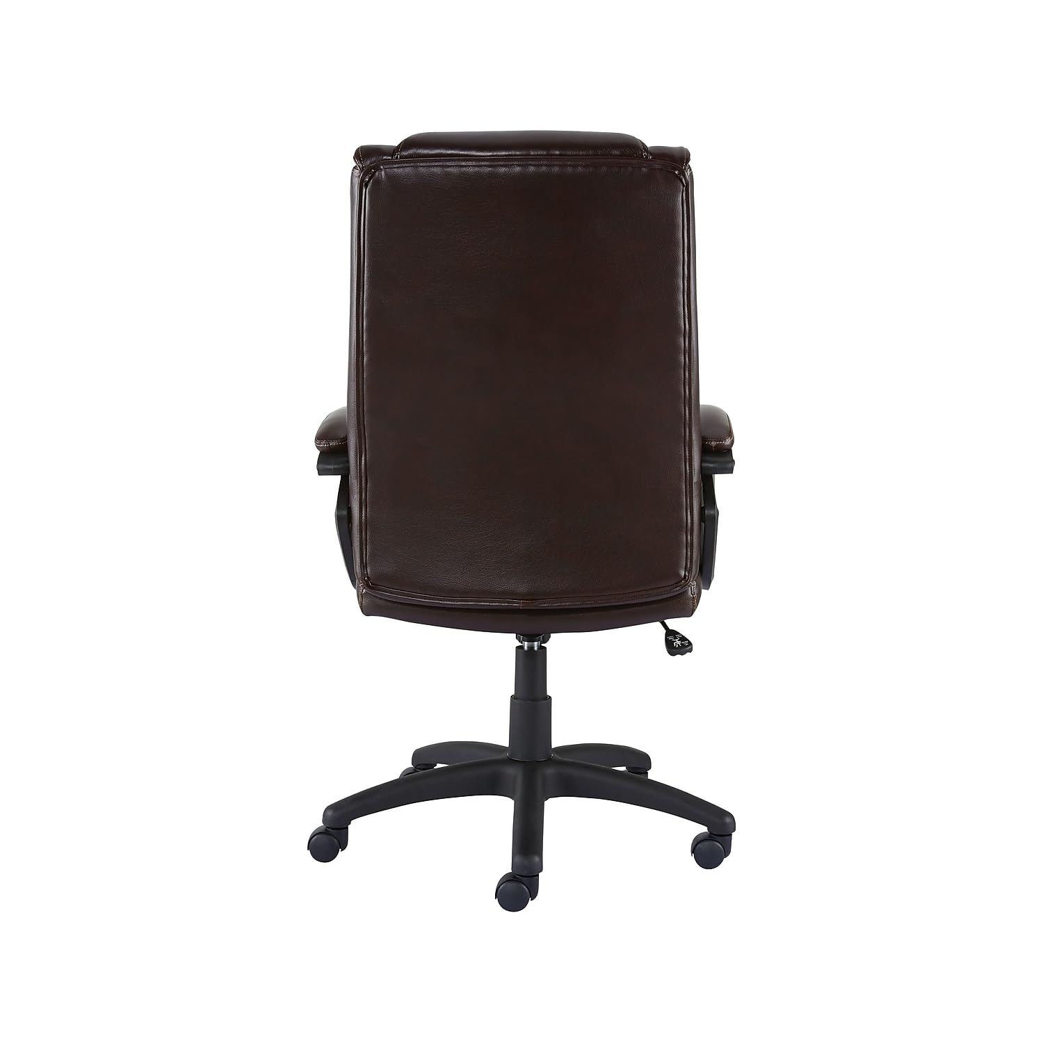 STAPLES 2554454 Kelburne Luxura Office Chair - Ergonomic Brown Leather Executive Chair for Home & Office Workspace - Perfect for Long Hours of Sitting, Meetings, and Professional Environments