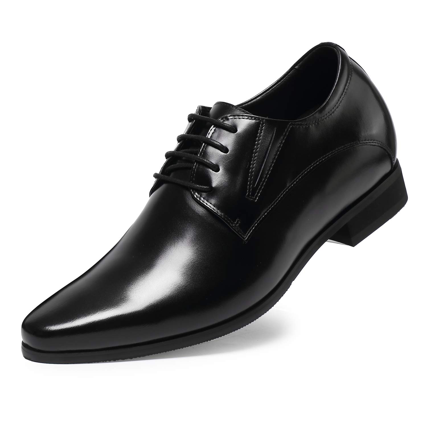 CHAMARIPA Men's Height Increasing Dress Shoes - 8cm/3.15 Inches Elevator Shoes, Genuine Cowhide Leather for Business & Formal Occasions | Perfect for Office, Weddings & Professional Events