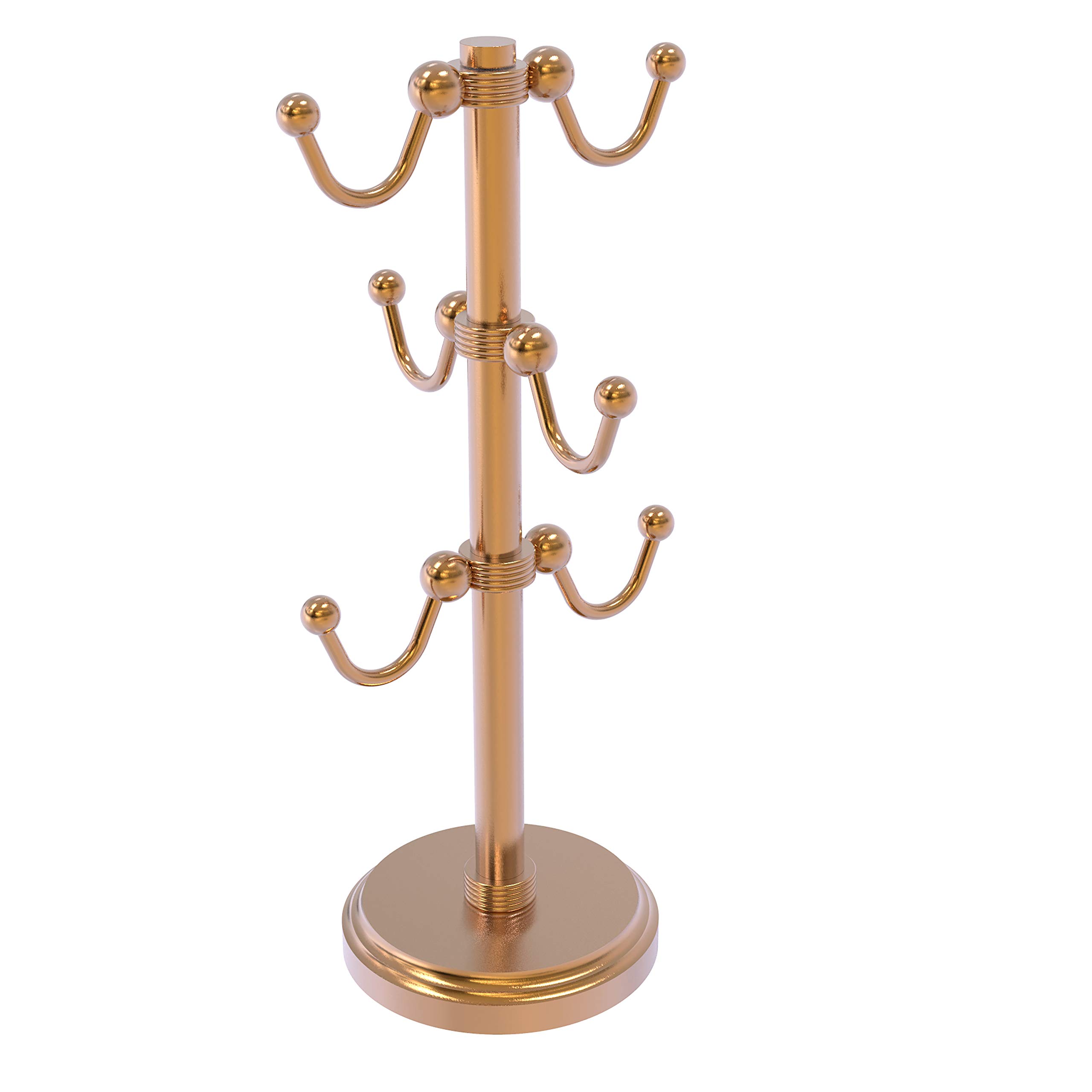 Allied Brass 6-Slot Brushed Bronze Coffee Mug Holder - Stylish Countertop Organizer for Kitchen, Office, or Dining Room Decor