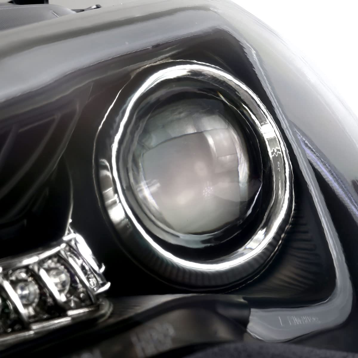 13-16 Black LED Sequential Projector Headlights with Turn Signal - 2PC Set for Enhanced Night Driving & Style Upgrade