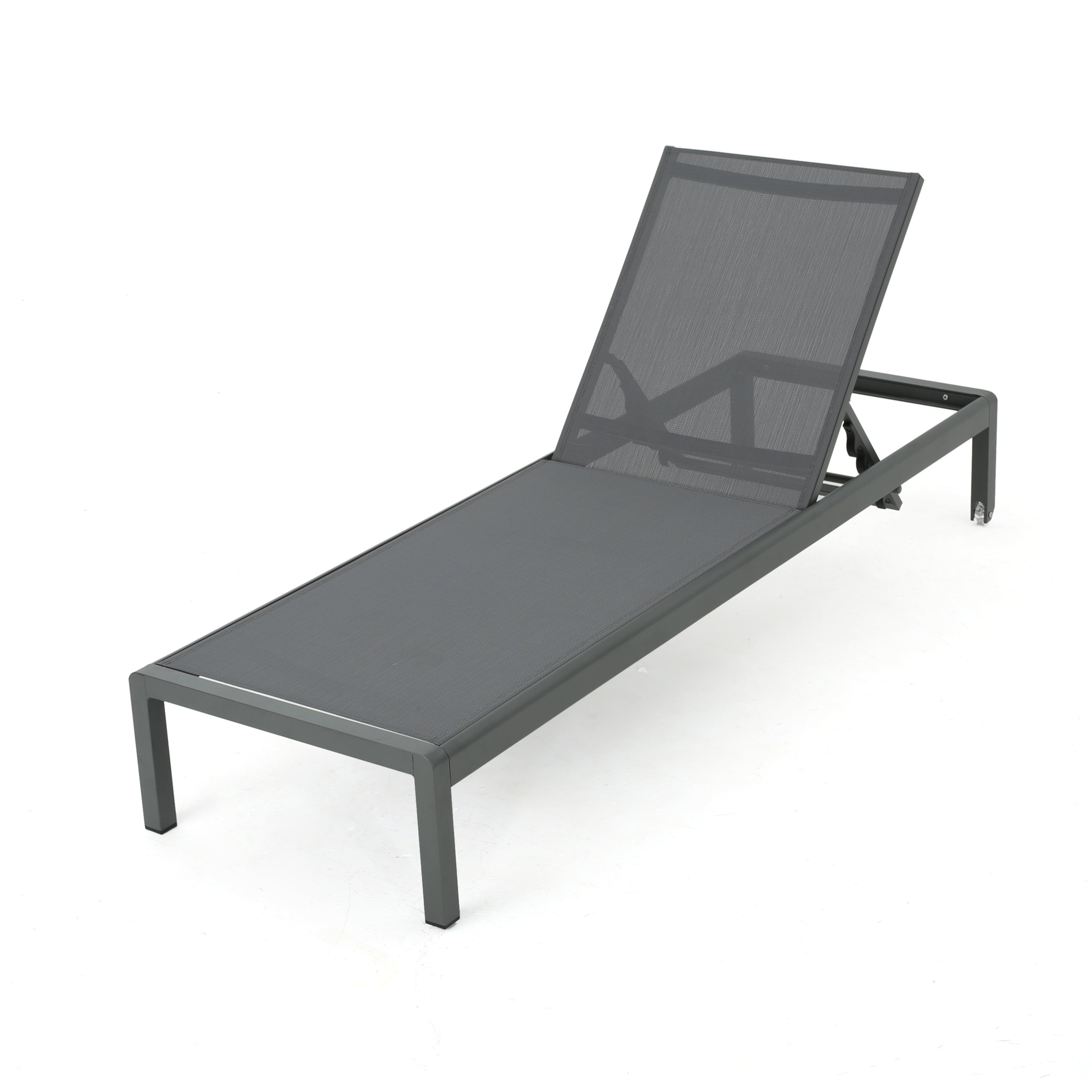 Cape Coral KD Chaise Lounge Set of 2 in Gray (MP2) - Perfect for Patio, Poolside & Outdoor Relaxation