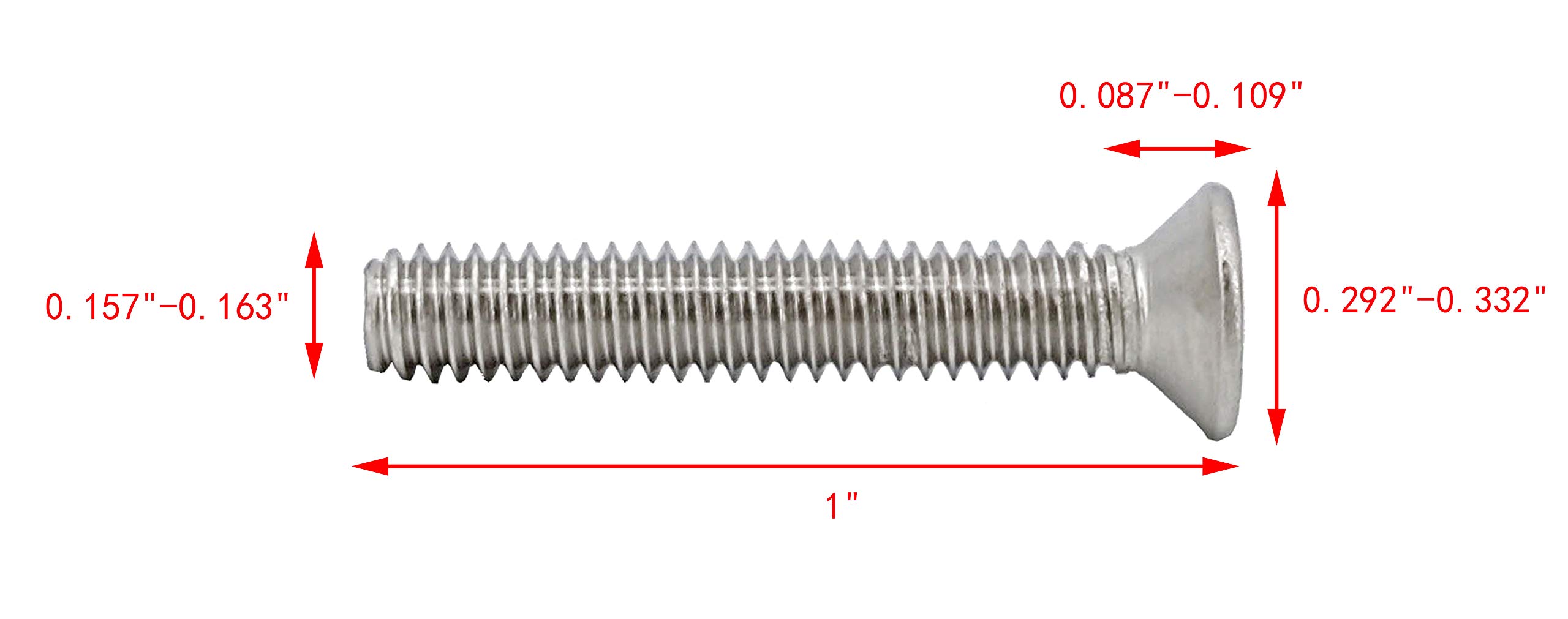 FixtureDisplays® 8-32 x 1 Inch Stainless Steel Flat Head Machine Screws - Phillips Drive, Full Thread, 18-8 Grade - Perfect for DIY Projects, Furniture Assembly, and Industrial Applications