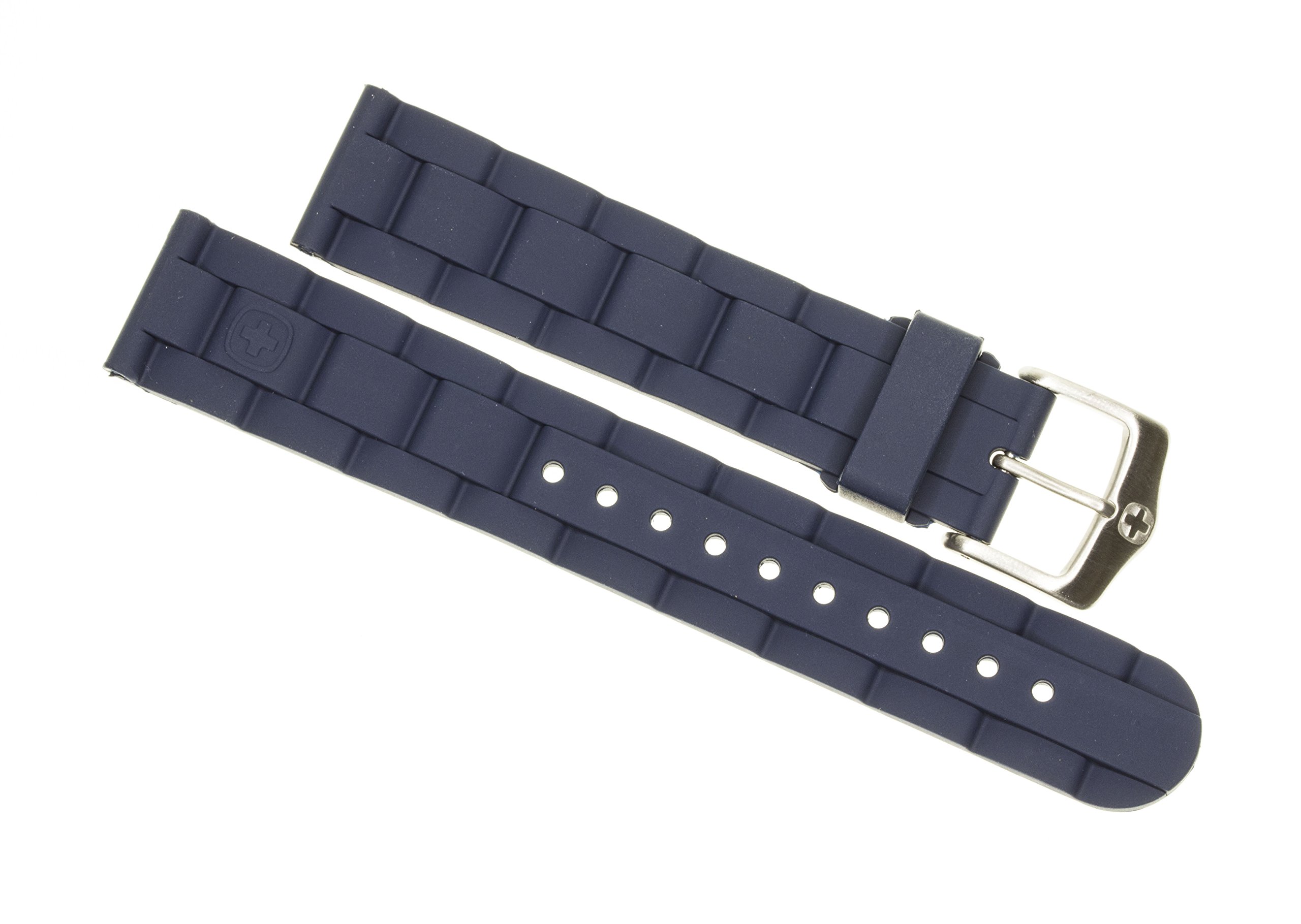 Original Wenger Swiss Army 20mm Genuine Rubber Dive Watch Band - Blue Strap Replacement for 20mm Watches | Perfect for Swimming, Diving & Outdoor Activities