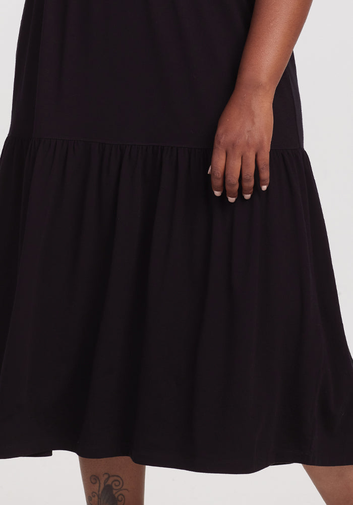 Lucia Dress for Women - Elegant Black Maxi Dress for Summer, Beach, and Evening Occasions