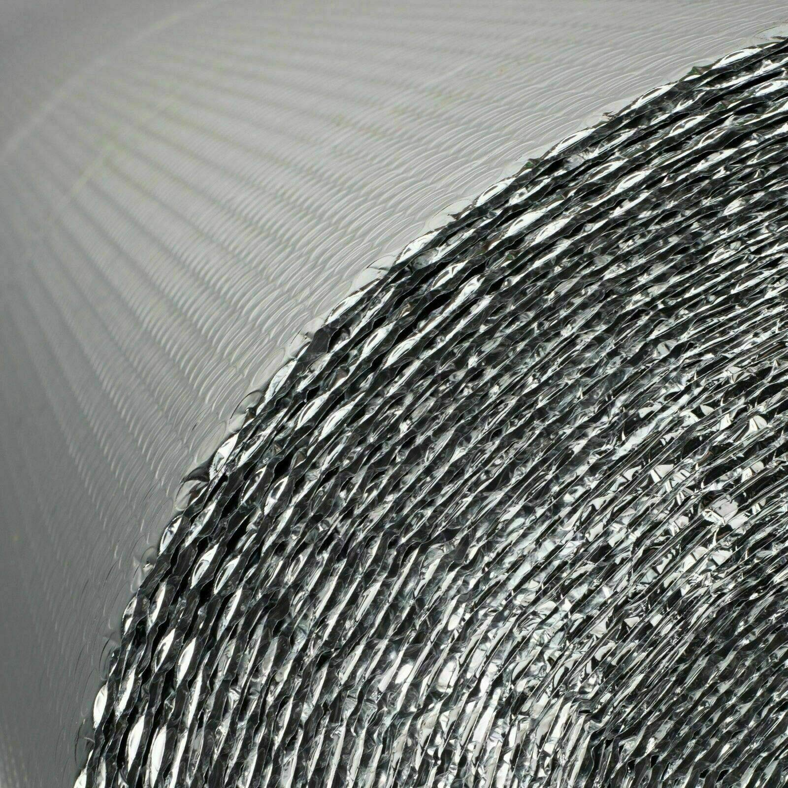 XTEMP Double Sided Reflective Insulation Radiant Barrier - 4x10ft Bubble Foil Vapor Barrier with R7-21 Value - Ideal for Attics, Walls, Floors & HVAC Duct Insulation