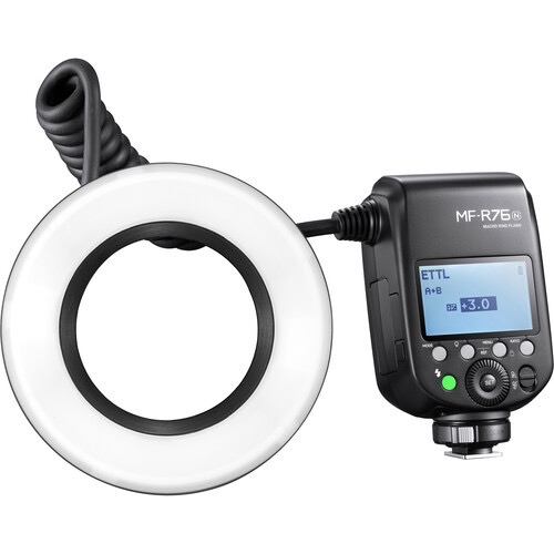 Godox MF R76N TTL Macro Ring Flash for Nikon DSLR Cameras - Perfect for Close-Up Photography, Jewelry & Product Shots