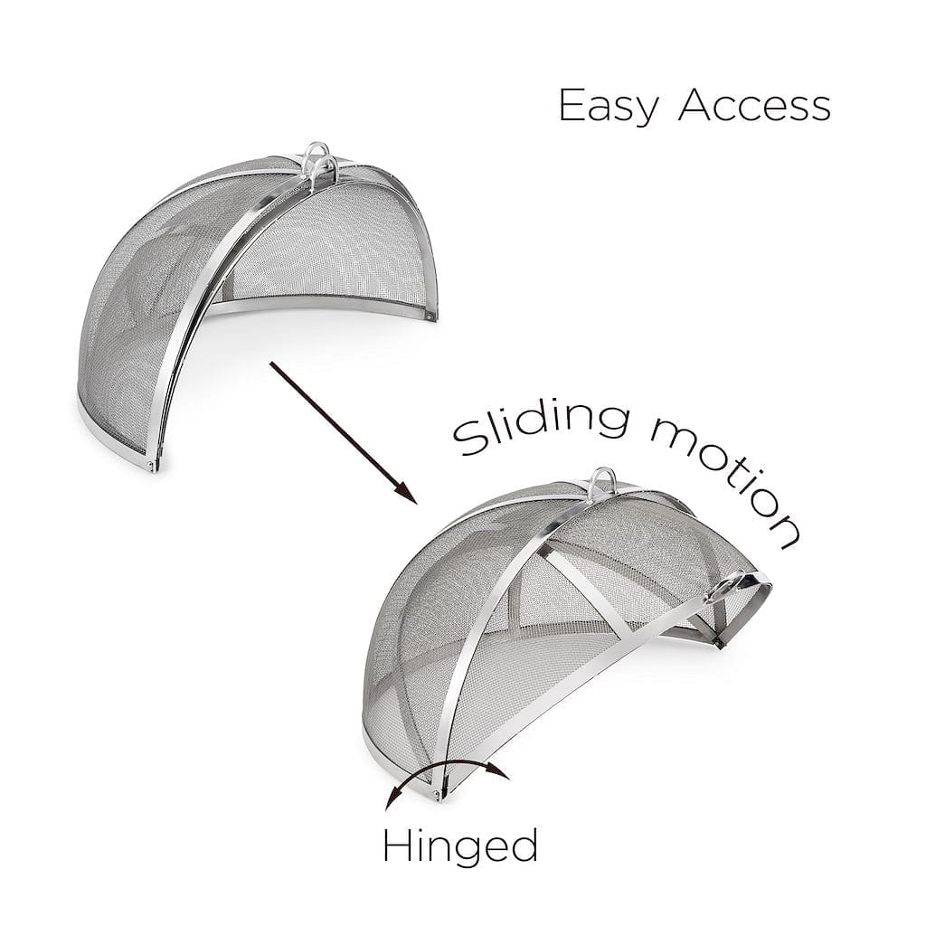 Good Directions 26 Inch Medium Stainless Steel Spark Screen with Lifter - Fireplace Accessory for Wood Stoves & Outdoor Fire Pits