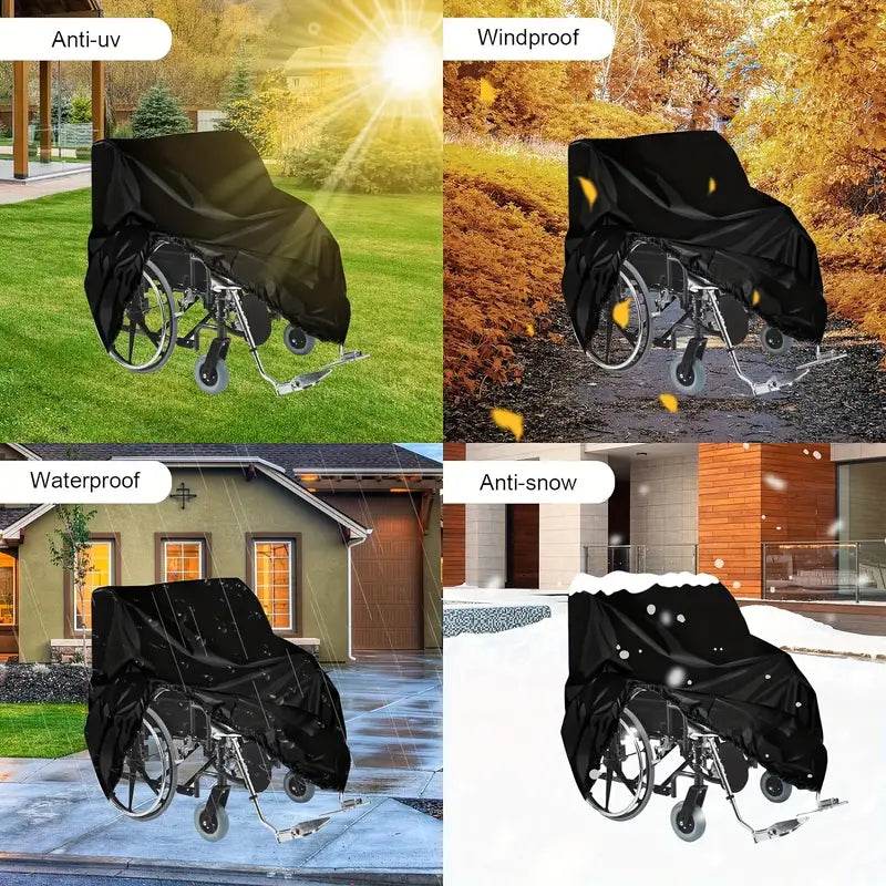 Premium Heavy Duty Waterproof Electric Wheelchair Cover - All-Weather Protection for Indoor & Outdoor Use - Ideal for Rain, Snow, and Daily Commuting