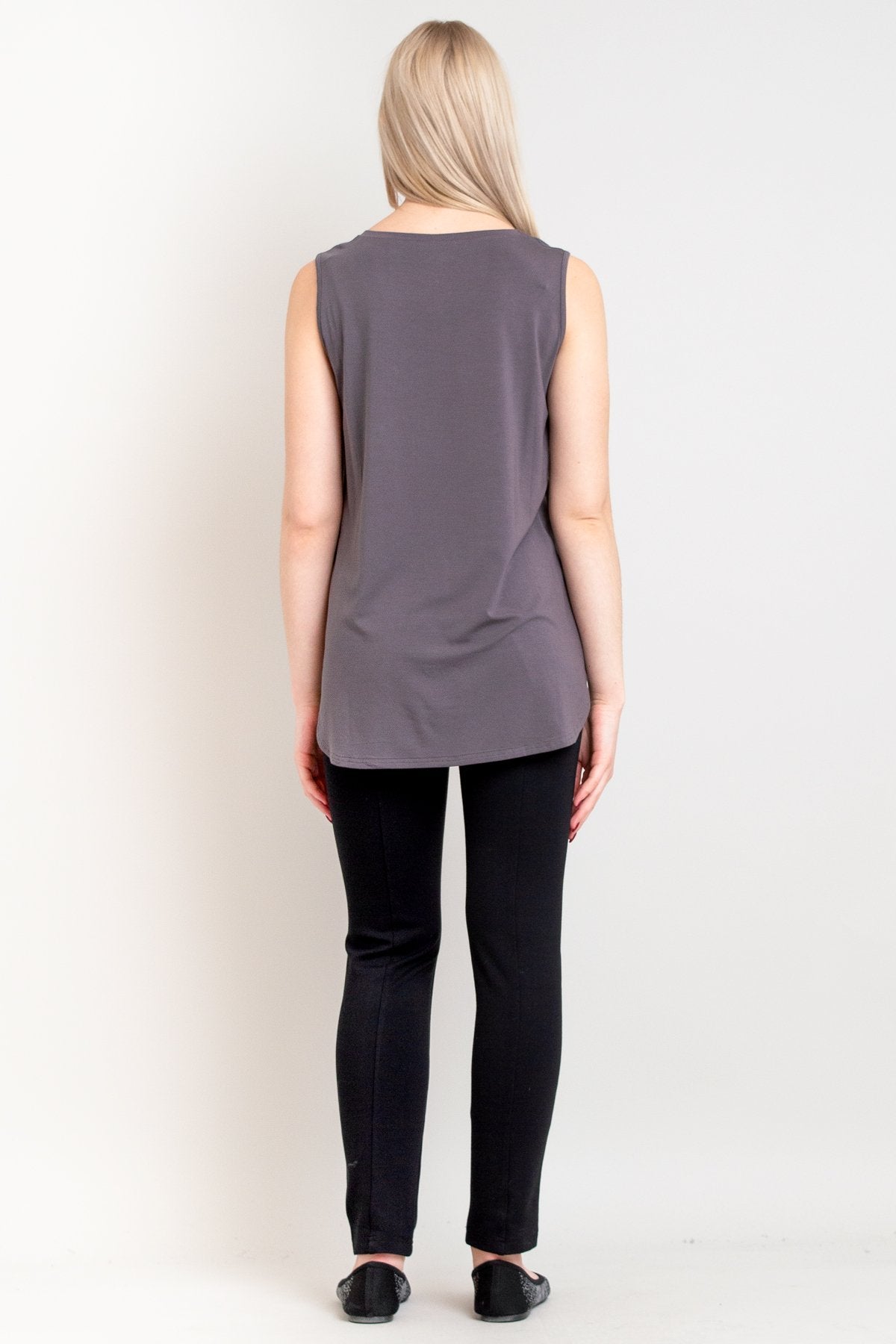 Stylish Charcoal Bamboo Jazz Tank Top for Women | Breathable & Comfortable | Perfect for Yoga, Gym & Casual Wear