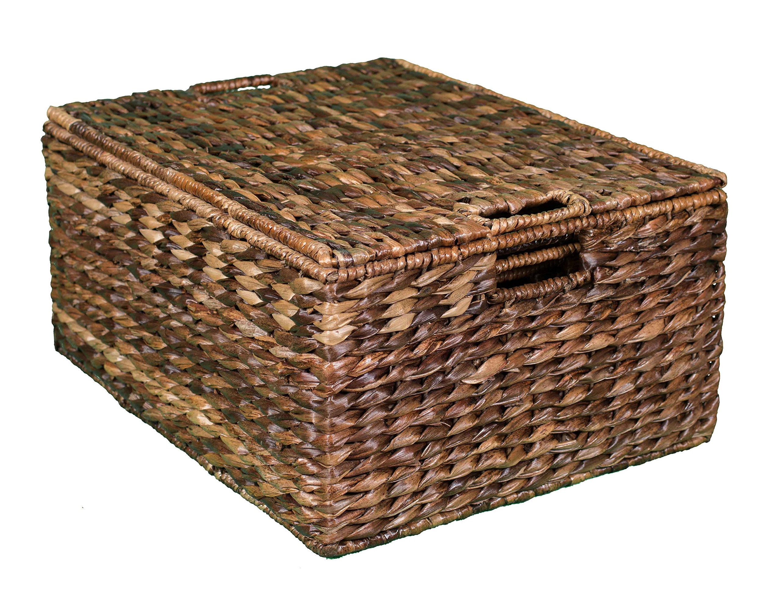 BIRDROCK HOME Set of 3 Handwoven Abaca Nesting Baskets with Handles - Natural Storage Organizer for Towels, Clothes, Toys & Home Decor | Perfect for Living Room, Bedroom, Nursery, Office & Bathroom Organization