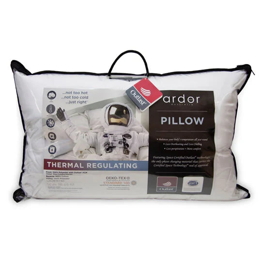 Ardor Outlast Thermal Balancing Pillow - Cooling & Breathable Pillow for Night Sweats, Hot Sleepers - Perfect for Side, Back & Stomach Sleepers - Home & Travel Use