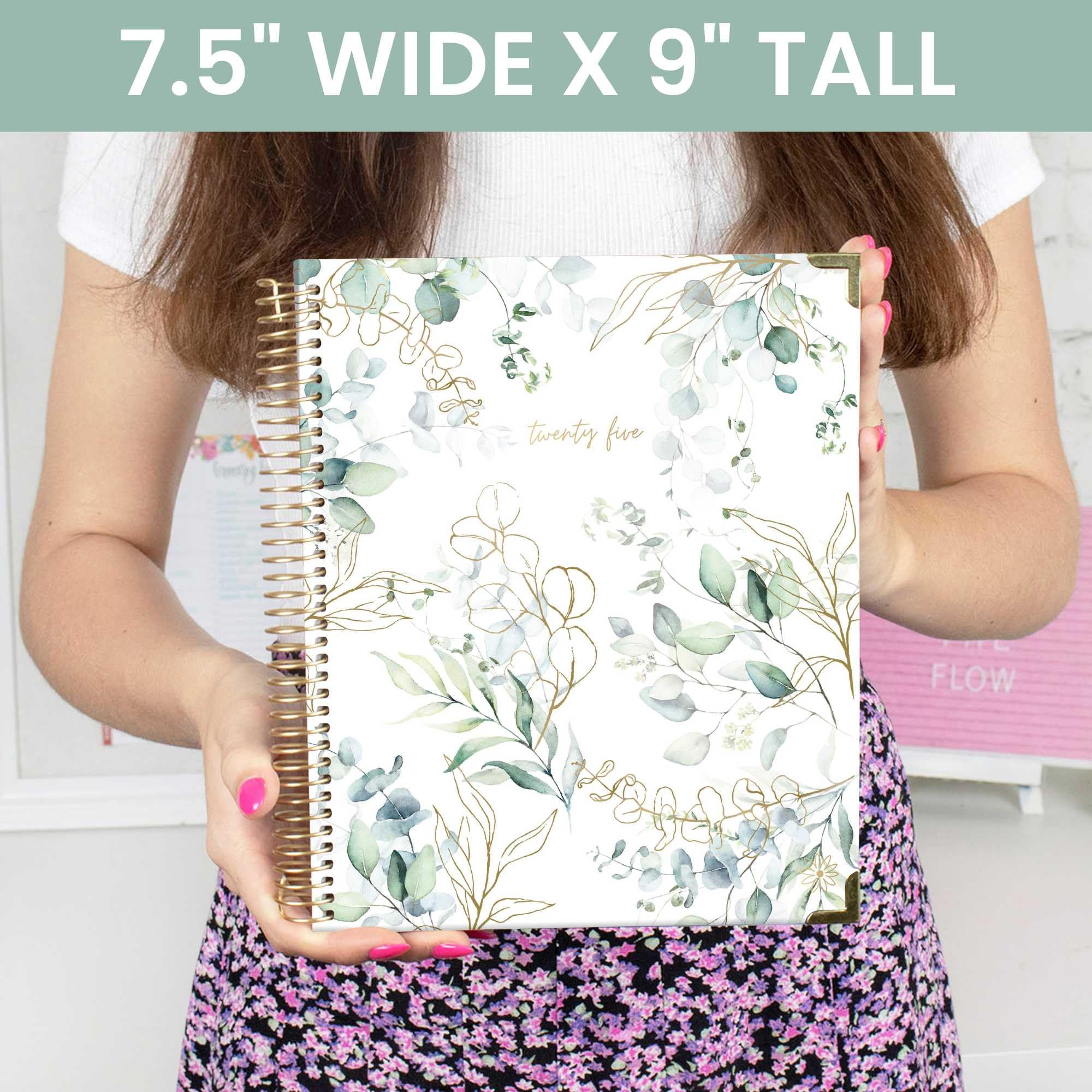 Bloom 2025 Hardcover Goal & Vision Planner - January to December 2025 Monthly/Weekly Organizer - 7.5