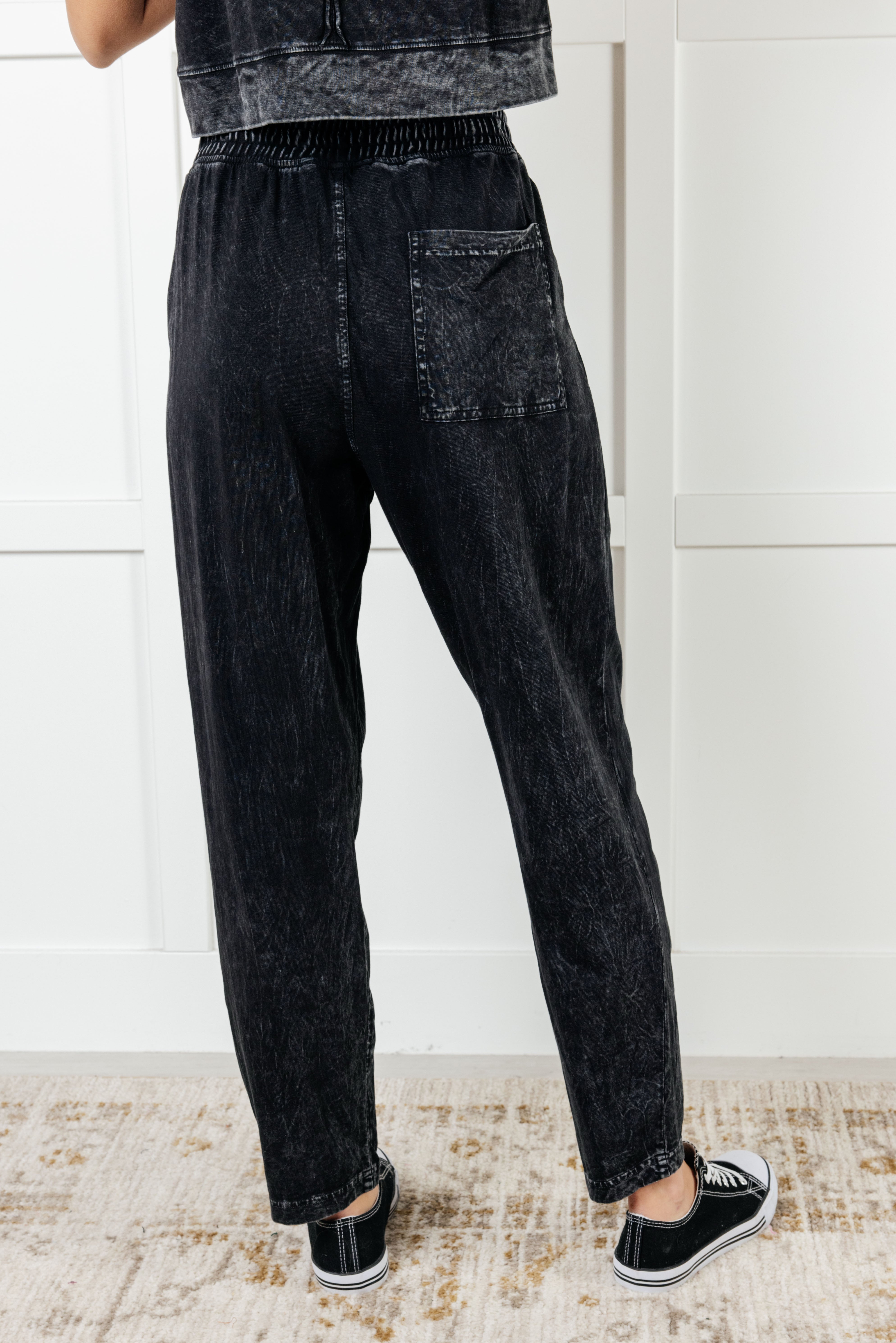 Limber Up Straight Leg Sweats in Black - Comfortable Jogger Pants for Women, Stretchy Lounge Pants for Yoga, Running & Casual Wear