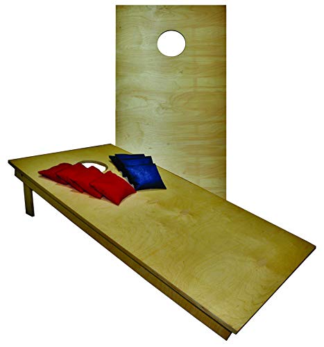 Premium Wooden Cornhole Board Set - 4'x2' Regulation Size with 8 Bean Bags | Outdoor Lawn Games, Backyard Parties, Tailgating, and Family Fun Activities