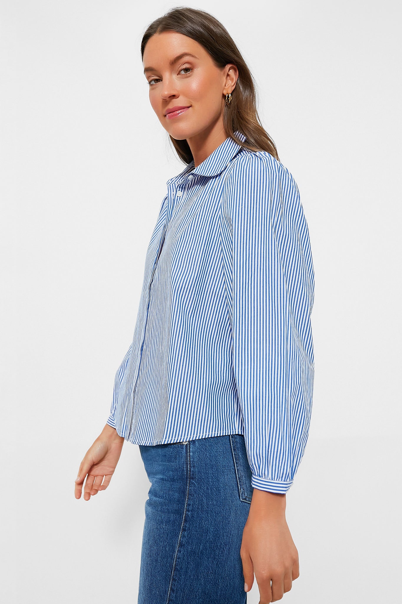 Blue Stripe Palmer Button Down Shirt for Men - Casual & Formal Wear - Office, Party & Everyday Outfits