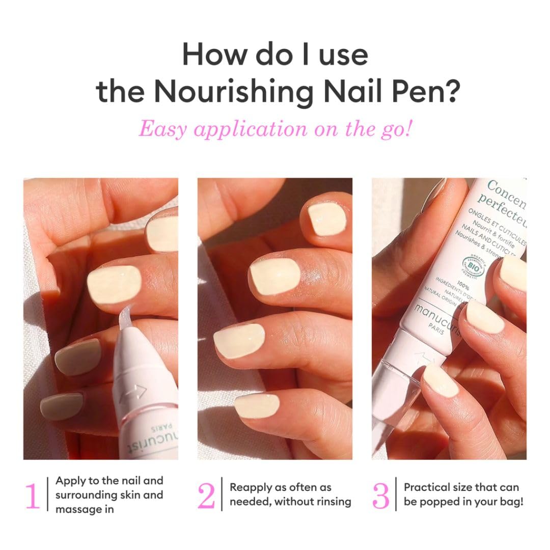 Manucurist Concentré Perfecteur - Vegan Nail Strengthener & Growth Oil Pen - Fortifying & Nourishing Treatment for Stronger Nails - Made in France - Perfect for On-the-Go Nail Care, Travel & Daily Use